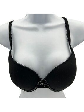 Victoria's Secret Womens Underwire Demi Bra Size 36B Black Padded Underwear